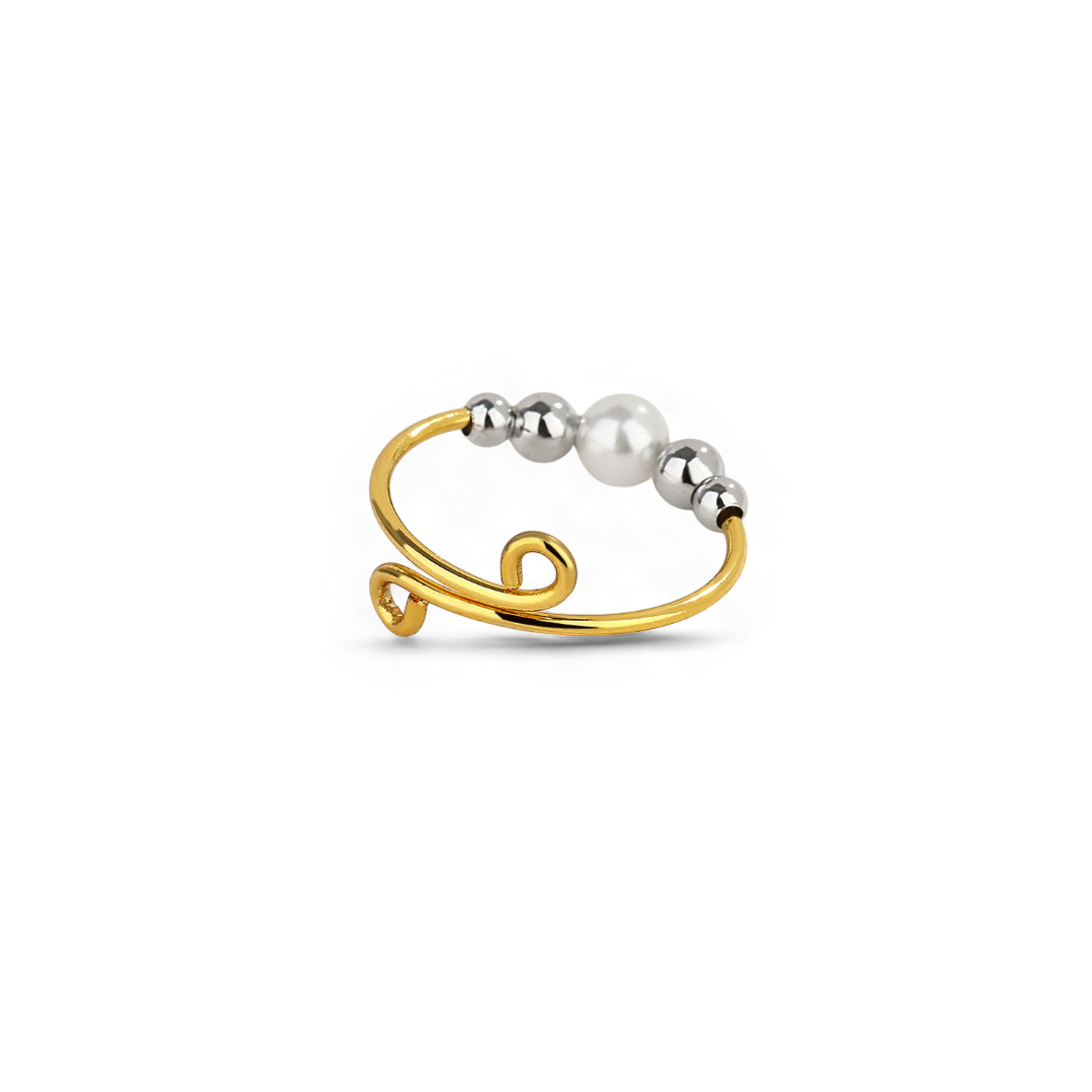 Dainty Adjustable Opal Fidget Ring