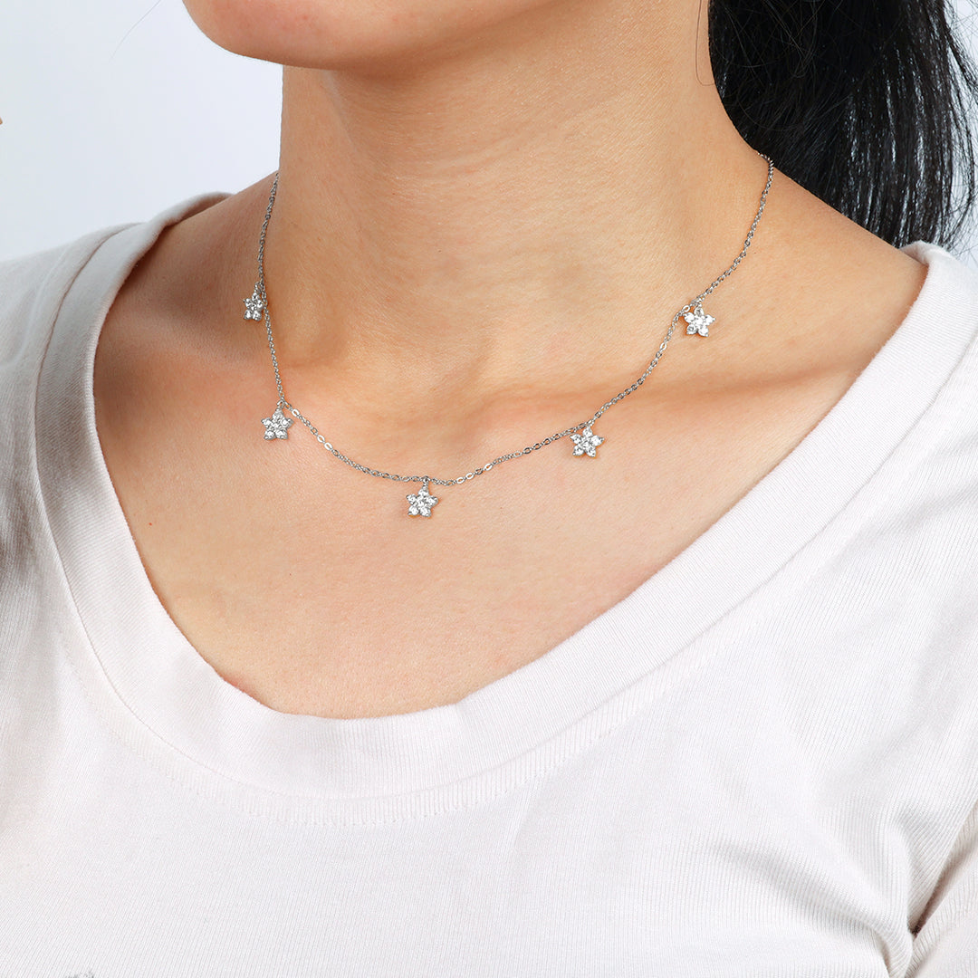 Diamond Flower Necklace