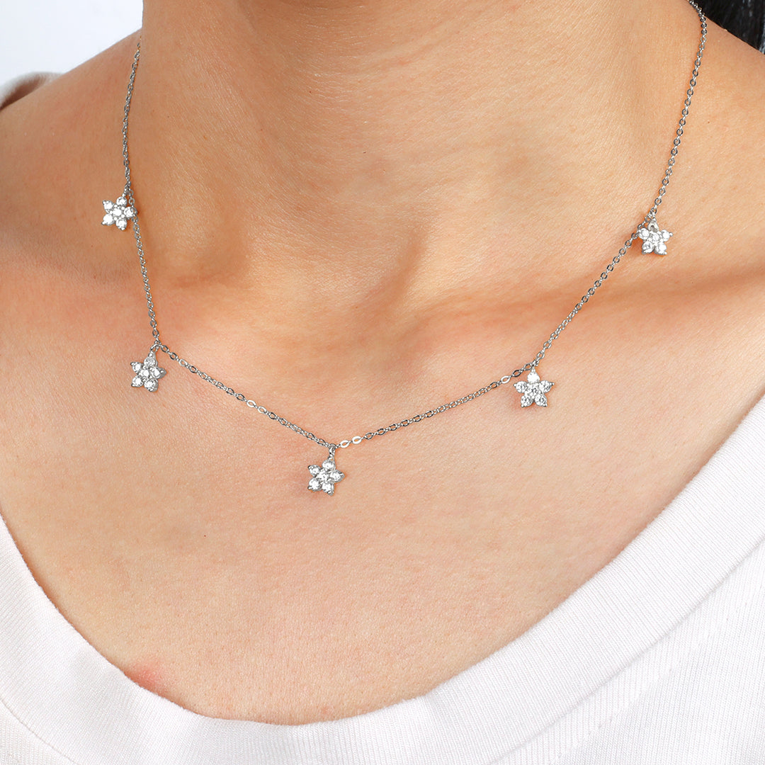 Diamond Flower Necklace