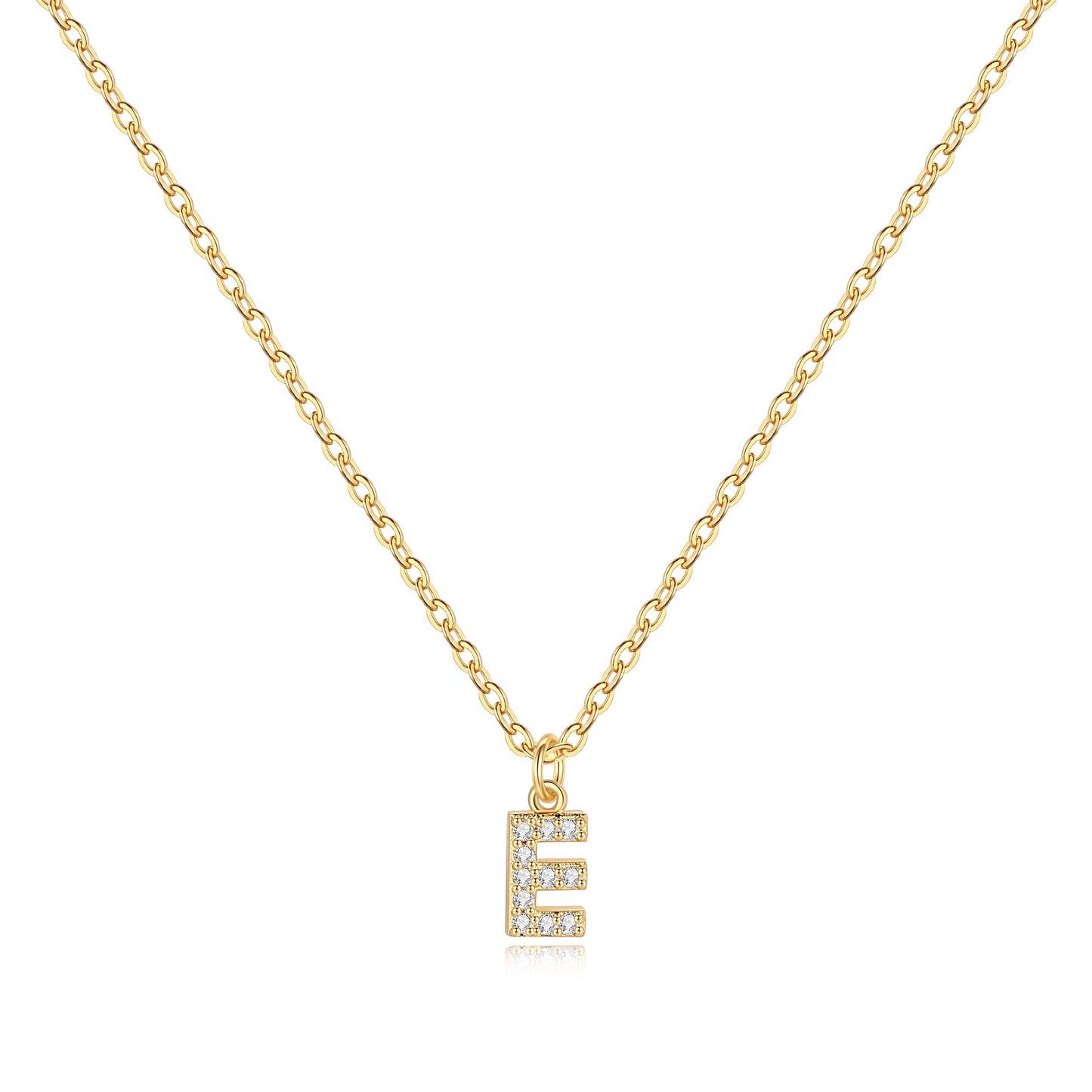 Pavé Uppercase Initial Necklace
