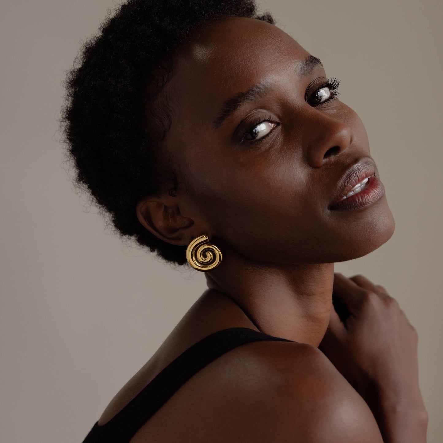 Bold Spiral Stud Earrings