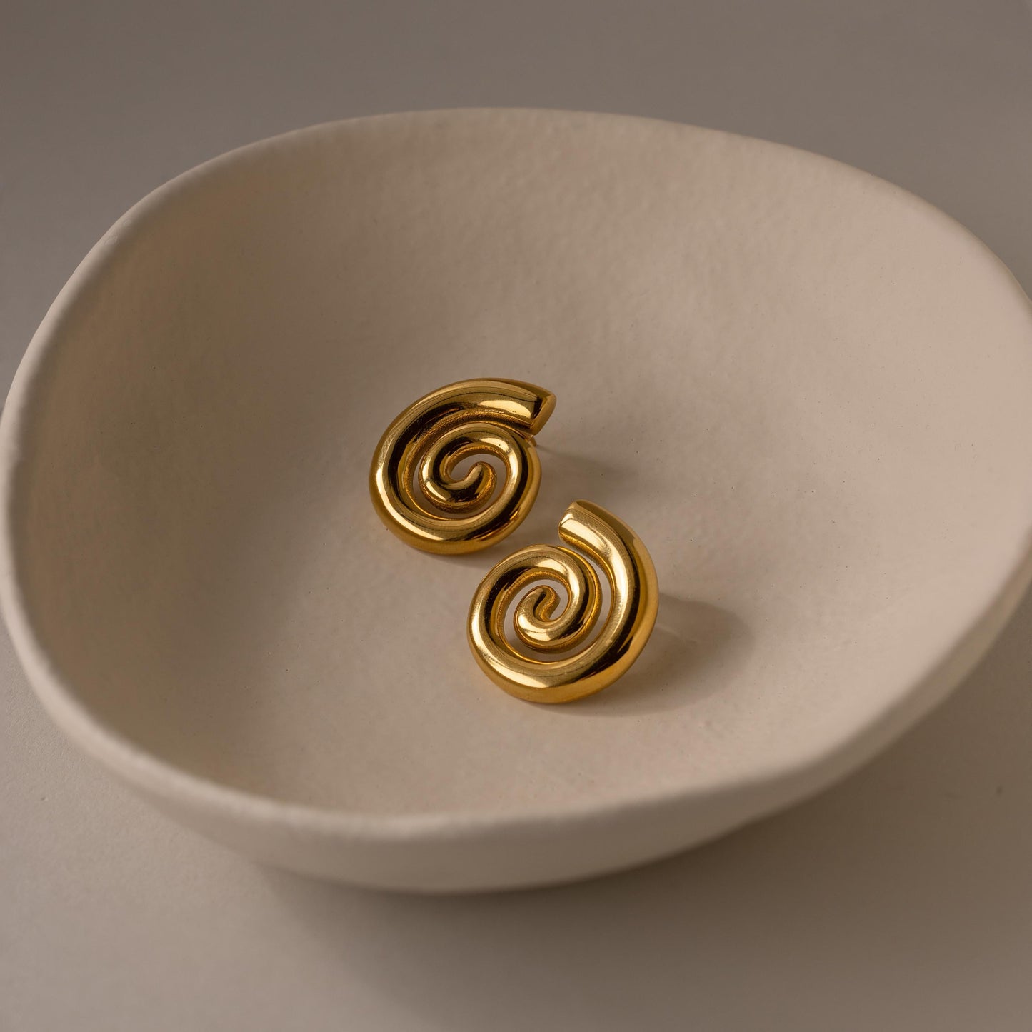 Bold Spiral Stud Earrings