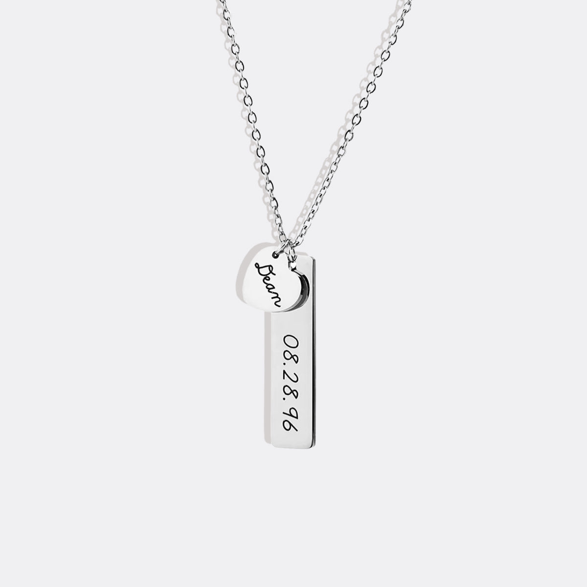 Engraved Heart Pendant Necklace • Best Friend Gift