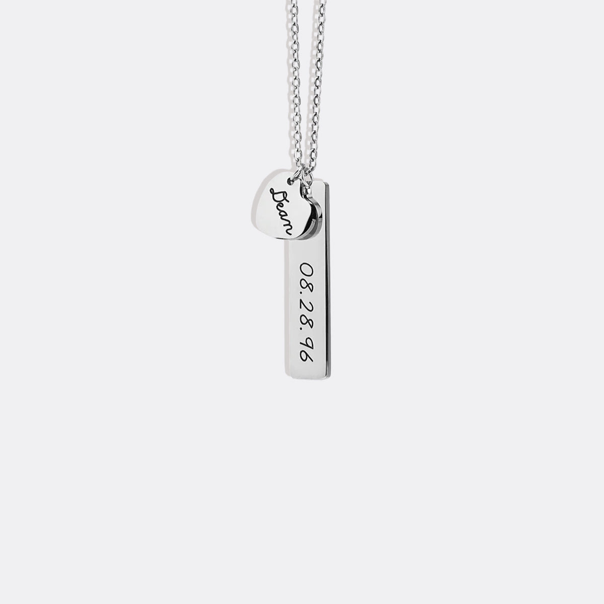Engraved Heart Pendant Necklace • Best Friend Gift