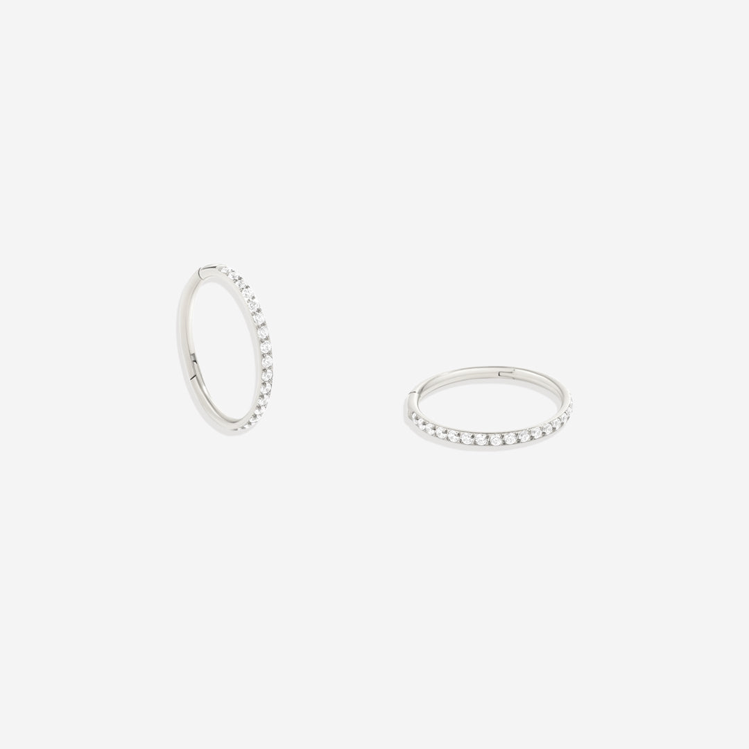 Eternity Crystal Cartilage Hoops | 16g