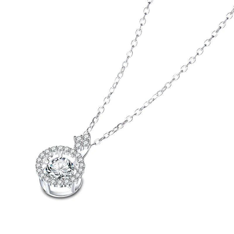 Valentine's Day Gift - Beating Heart Moissanite Diamond Necklace