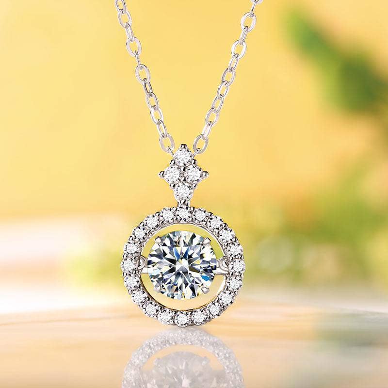 Valentine's Day Gift - Beating Heart Moissanite Diamond Necklace