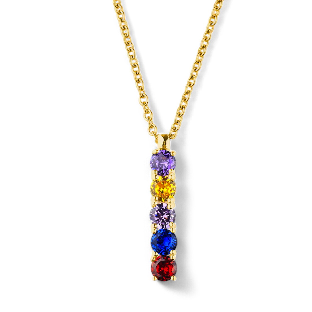 Collar con piedra de nacimiento familiar