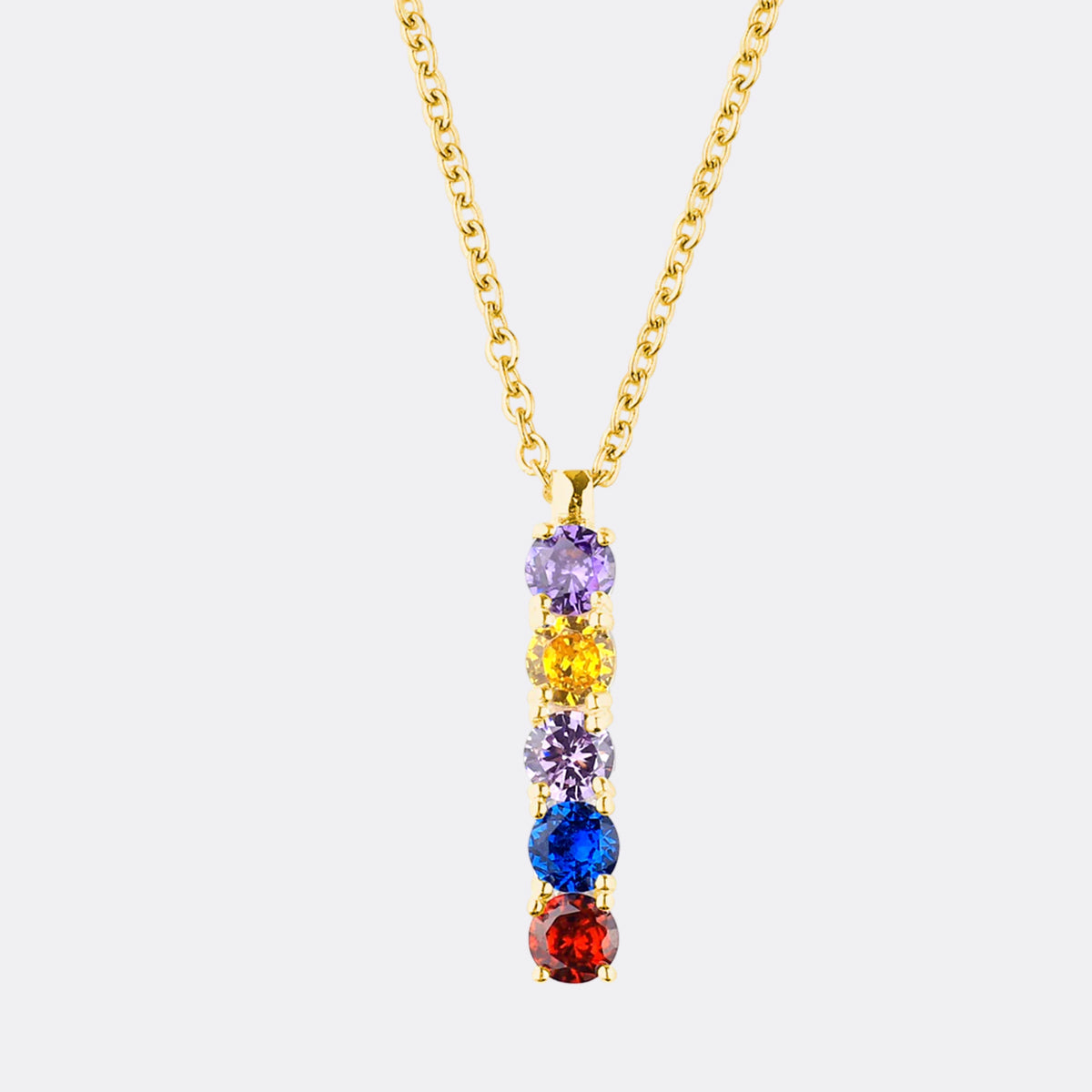 Collar con piedra de nacimiento familiar