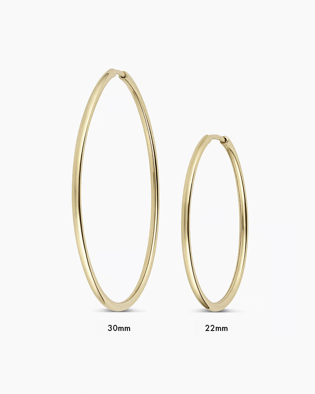 Aros clásicos de oro de 14 k