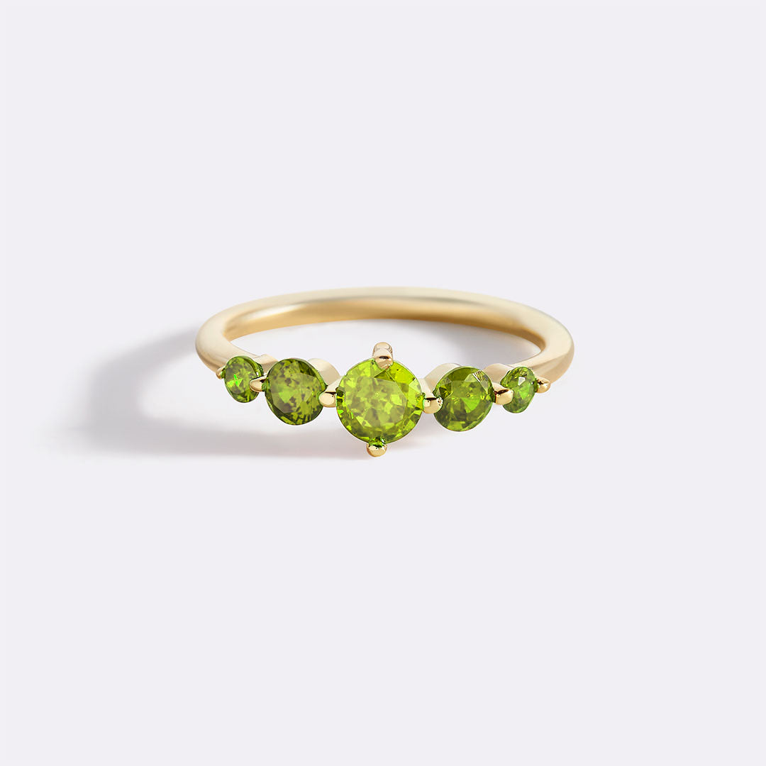 Five Stone Birthstone Statement Ring