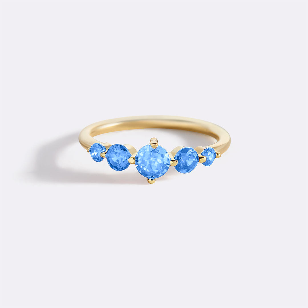 Five Stone Birthstone Statement Ring
