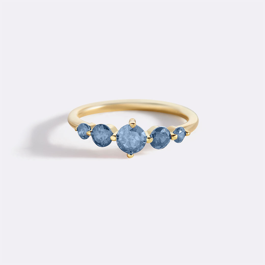 Five Stone Birthstone Statement Ring