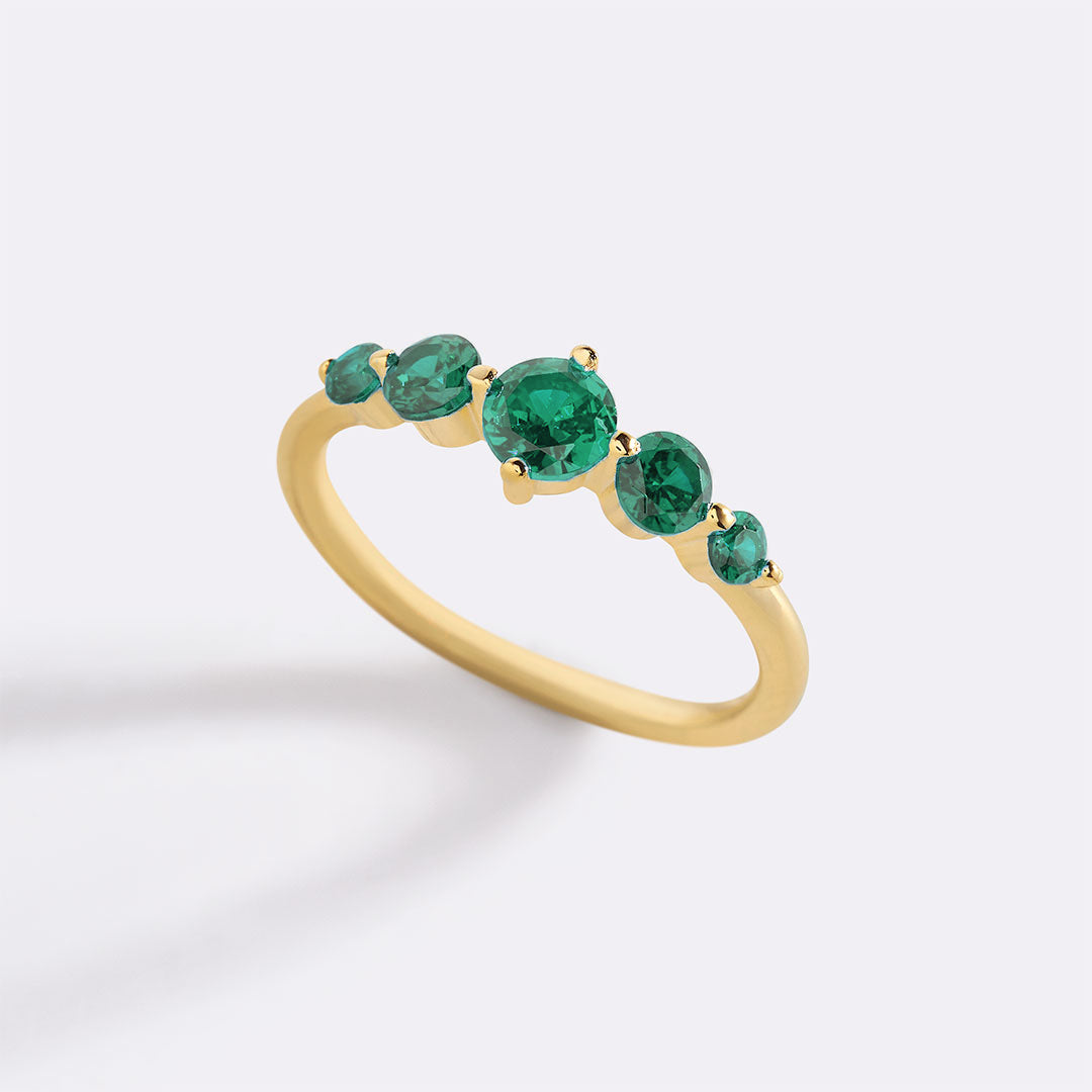 Five Stone Birthstone Statement Ring