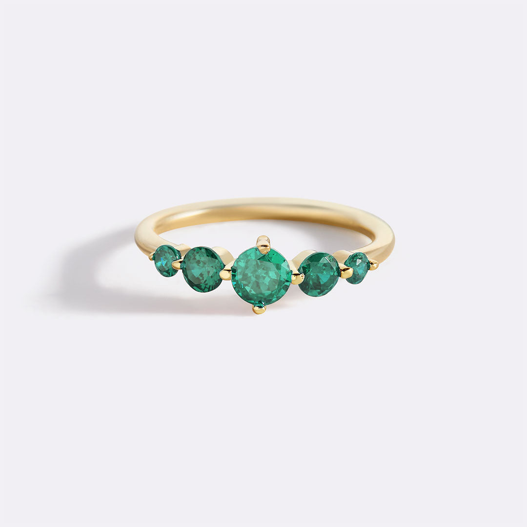 Five Stone Birthstone Statement Ring