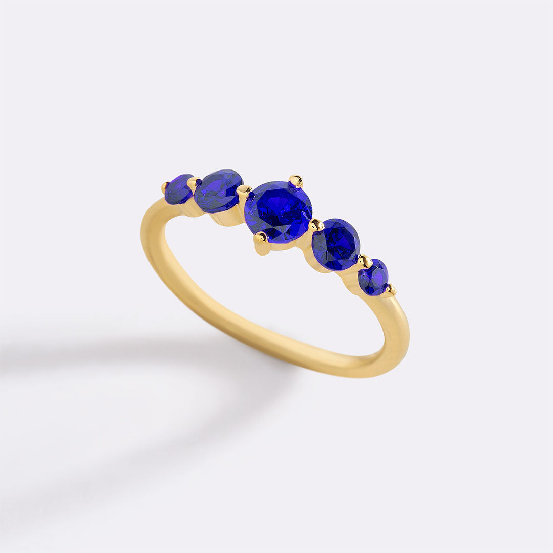 Five Stone Birthstone Statement Ring