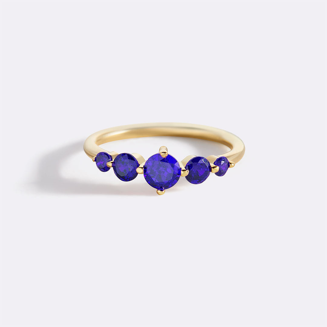 Five Stone Birthstone Statement Ring