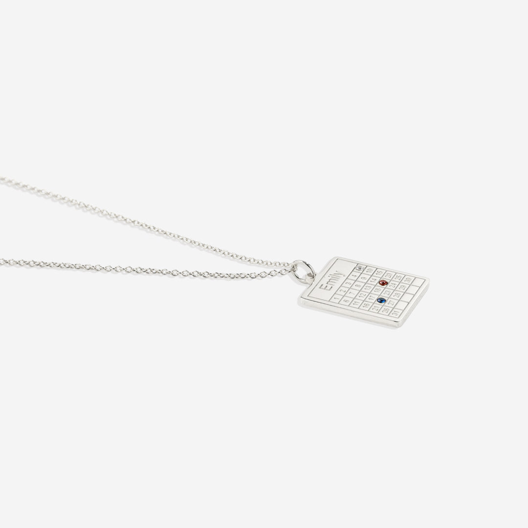 Personalized Family Calendar Necklace