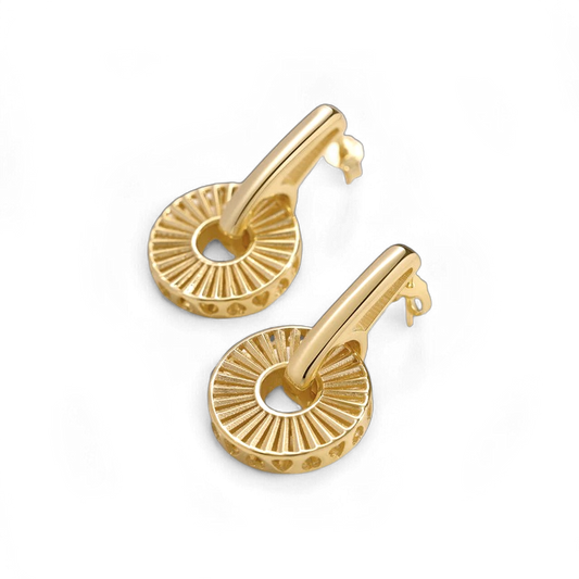Gold Vermeil Burst Drop Earrings