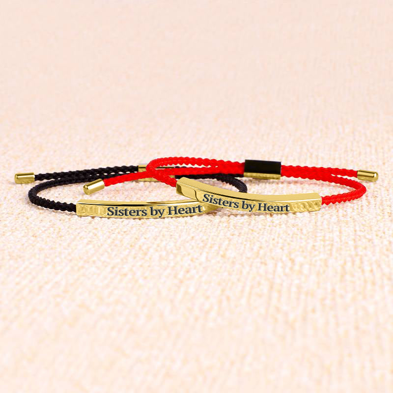 Not Sisters By Blood But Sisters By Heart Inspire Bracelet