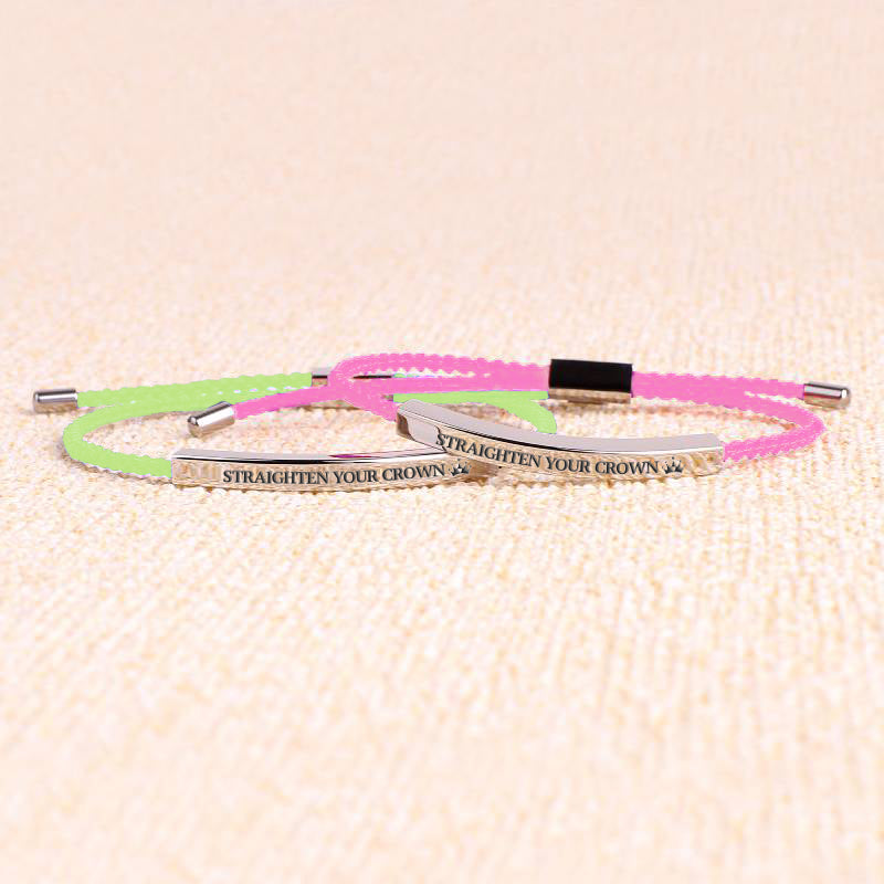 Remember Who You Are and Straighten Your Crown Inspire Bracelet