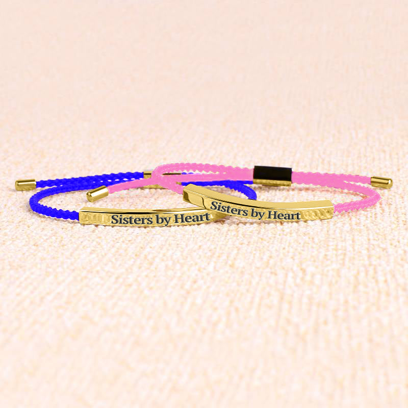 Not Sisters By Blood But Sisters By Heart Inspire Bracelet