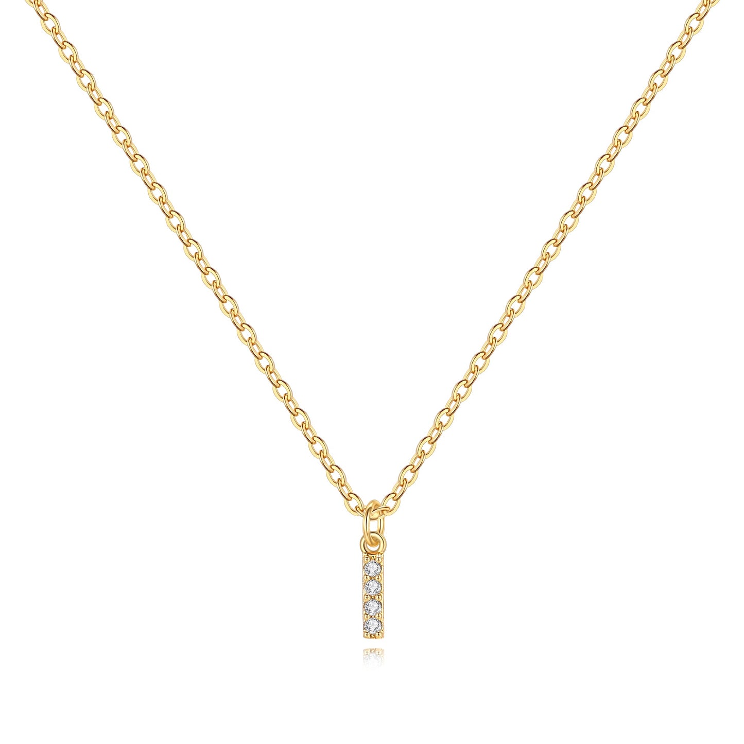 Pavé Uppercase Initial Necklace
