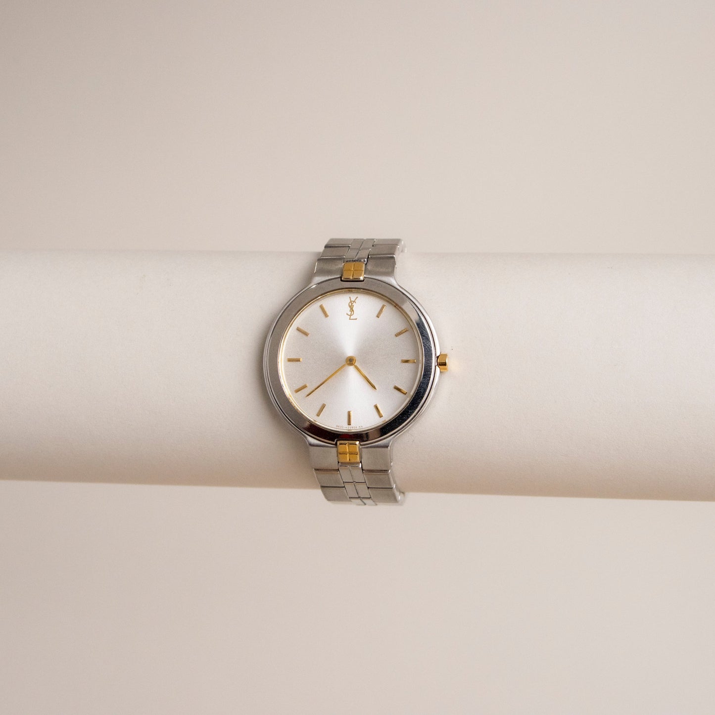 Vintage YSL Bold Boxed Two Tone Watch