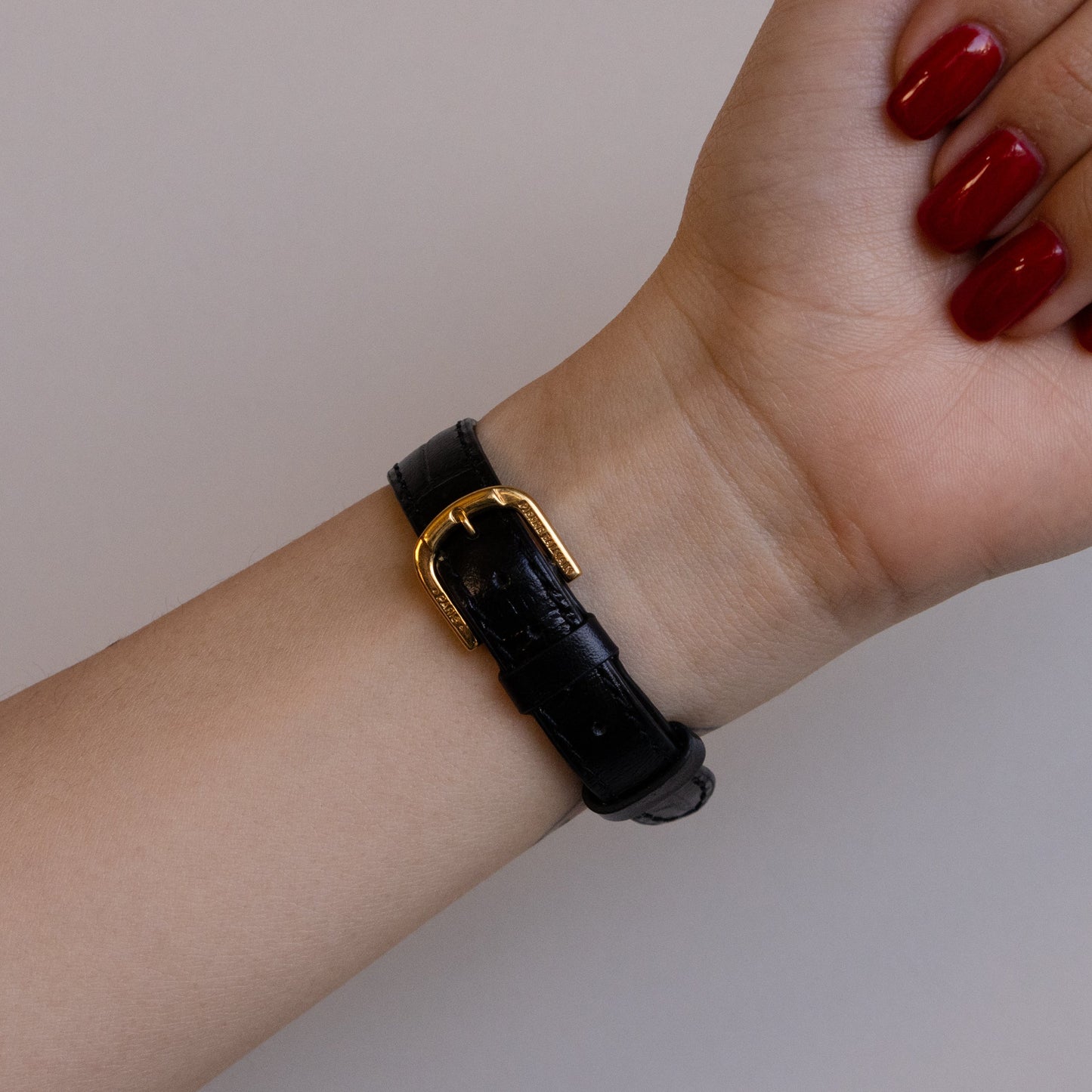 Vintage Balmain Swiss Black Gold Watch
