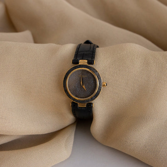 Reloj vintage suizo Balmain de oro negro