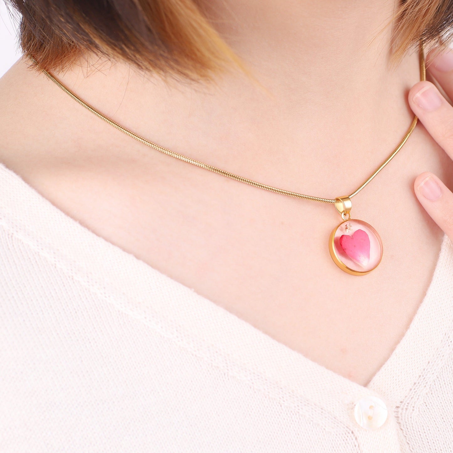 Pressed Birth Flower Necklace