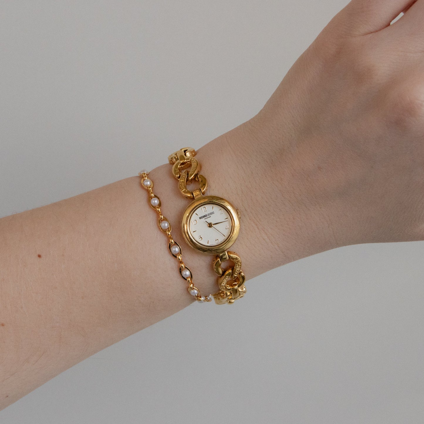 Vintage Michiko London Round Gold Watch