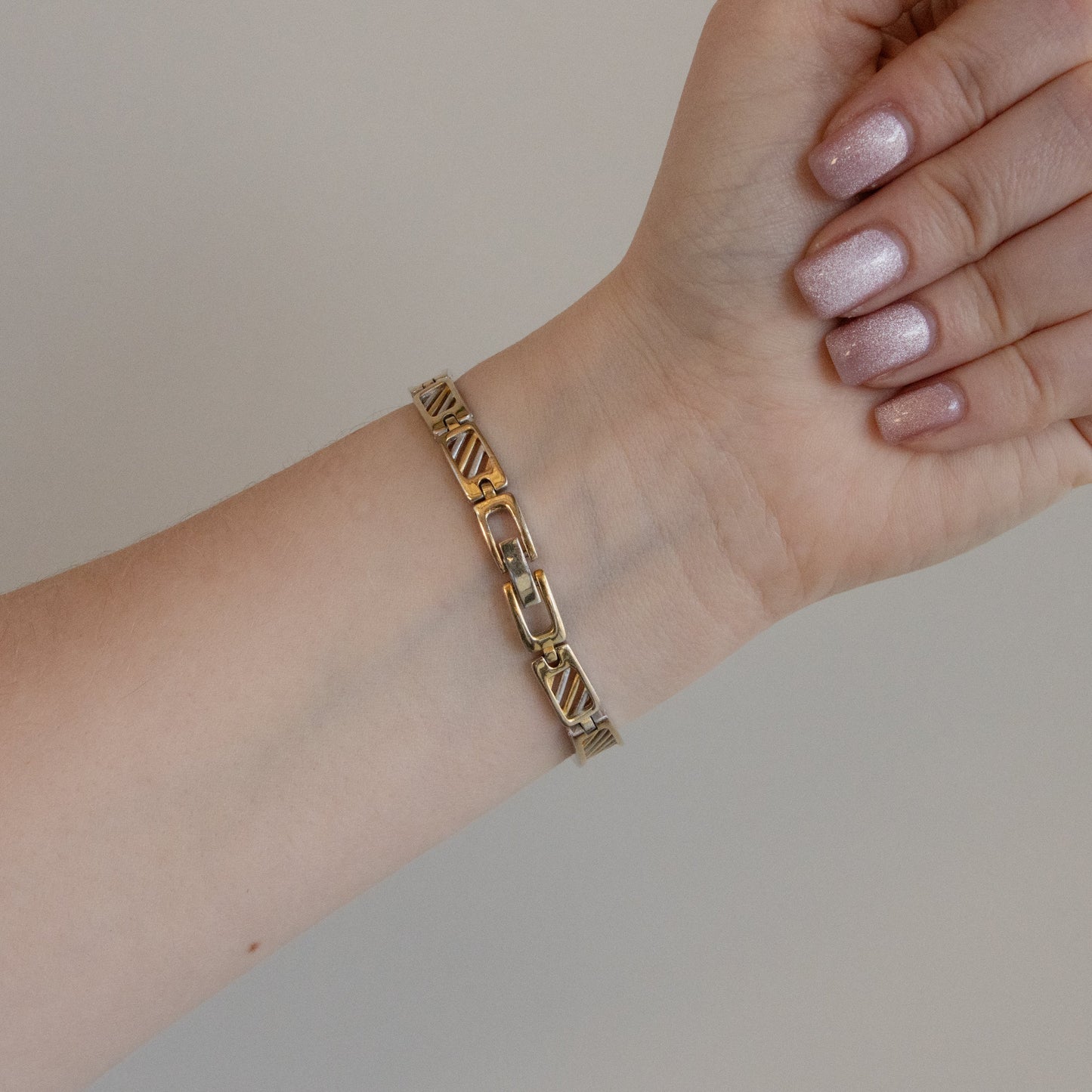 Vintage Dana Ruby Cuff Two Tone Watch