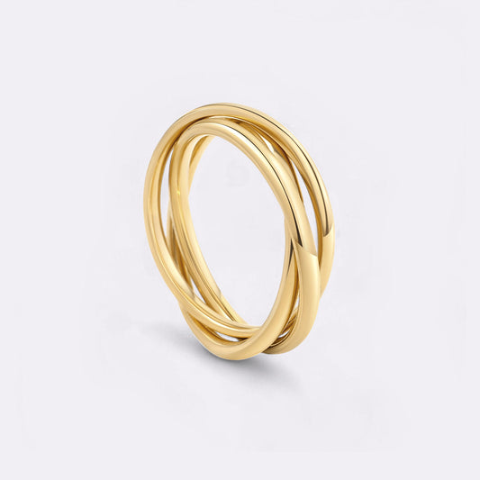 Dainty Interlocking Fidget Ring - Touch Bling