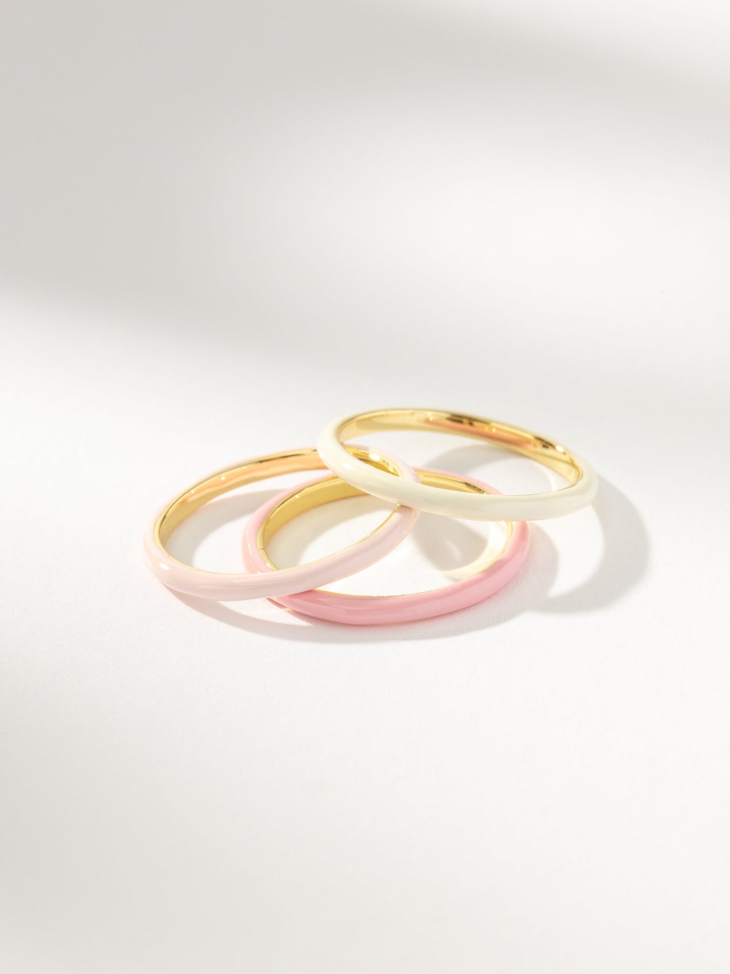 Rosa Ombré-Ring (3er-Set)