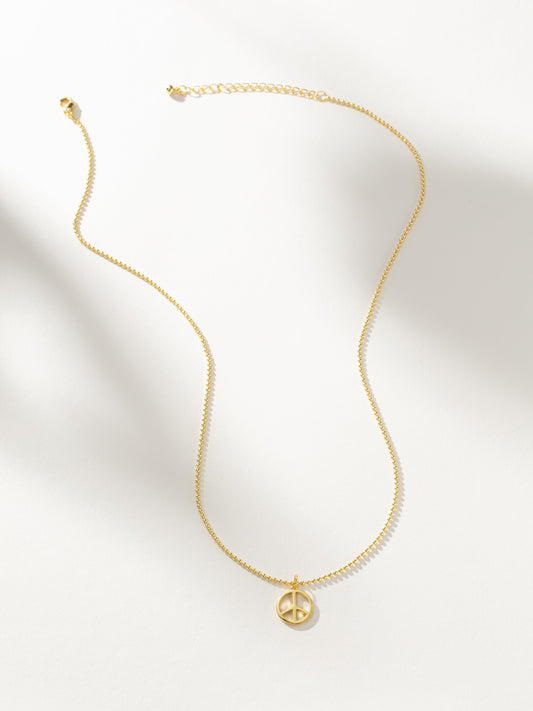 Collar con colgante del símbolo de la paz