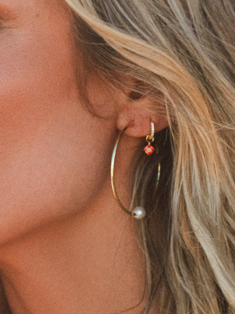 Pendientes de aro de perla Grace
