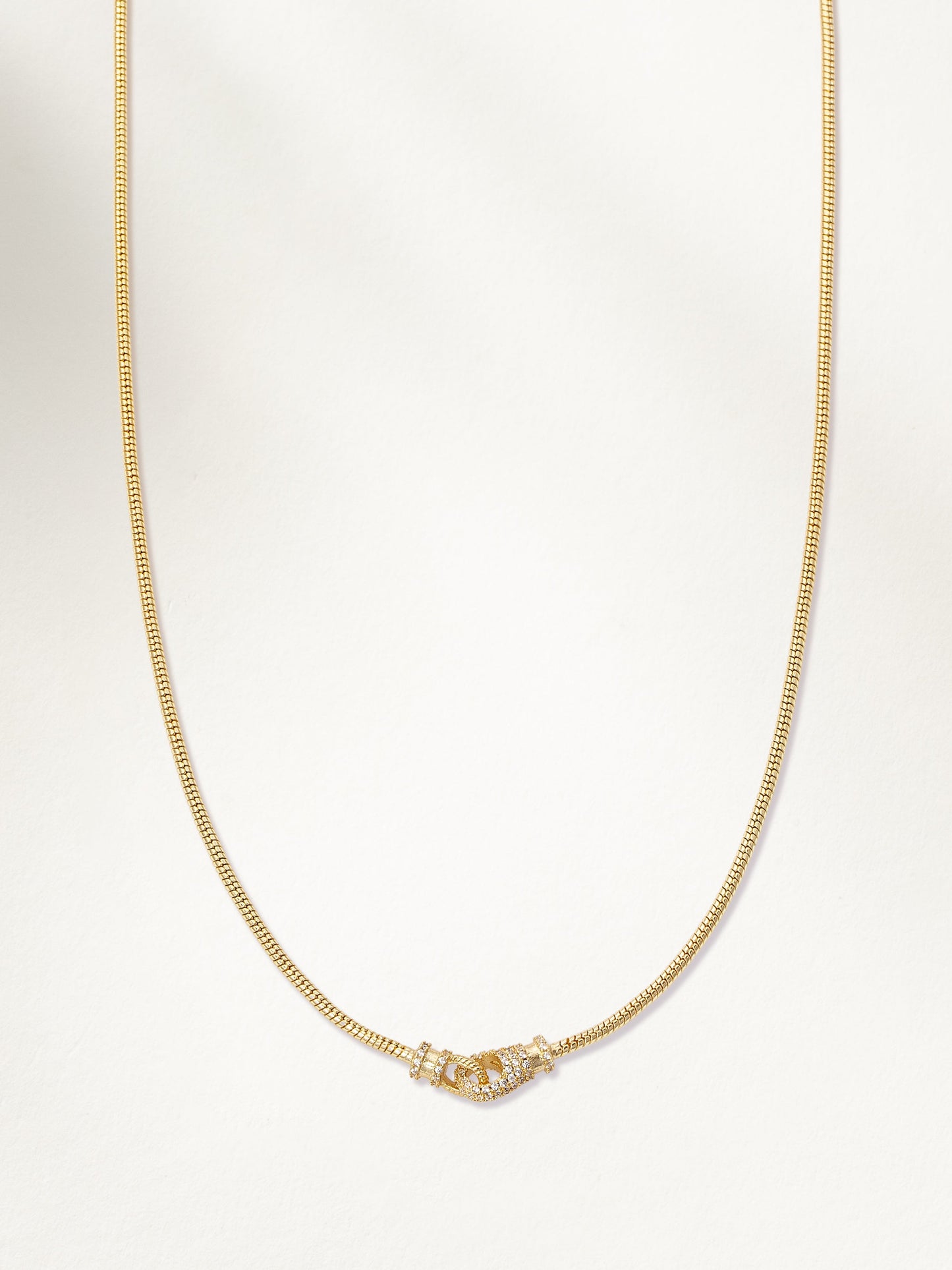 Collar de cadena de serpiente encerrado