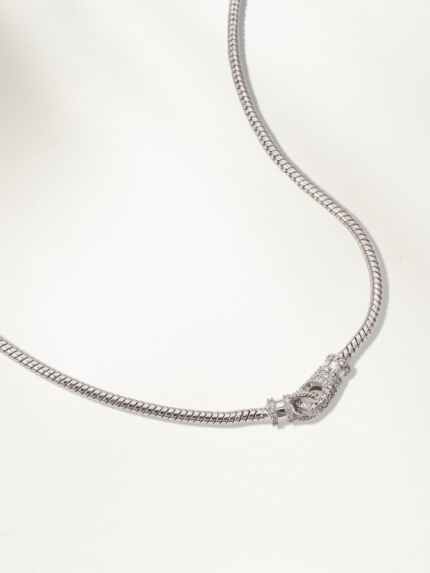 Collar de cadena de serpiente encerrado