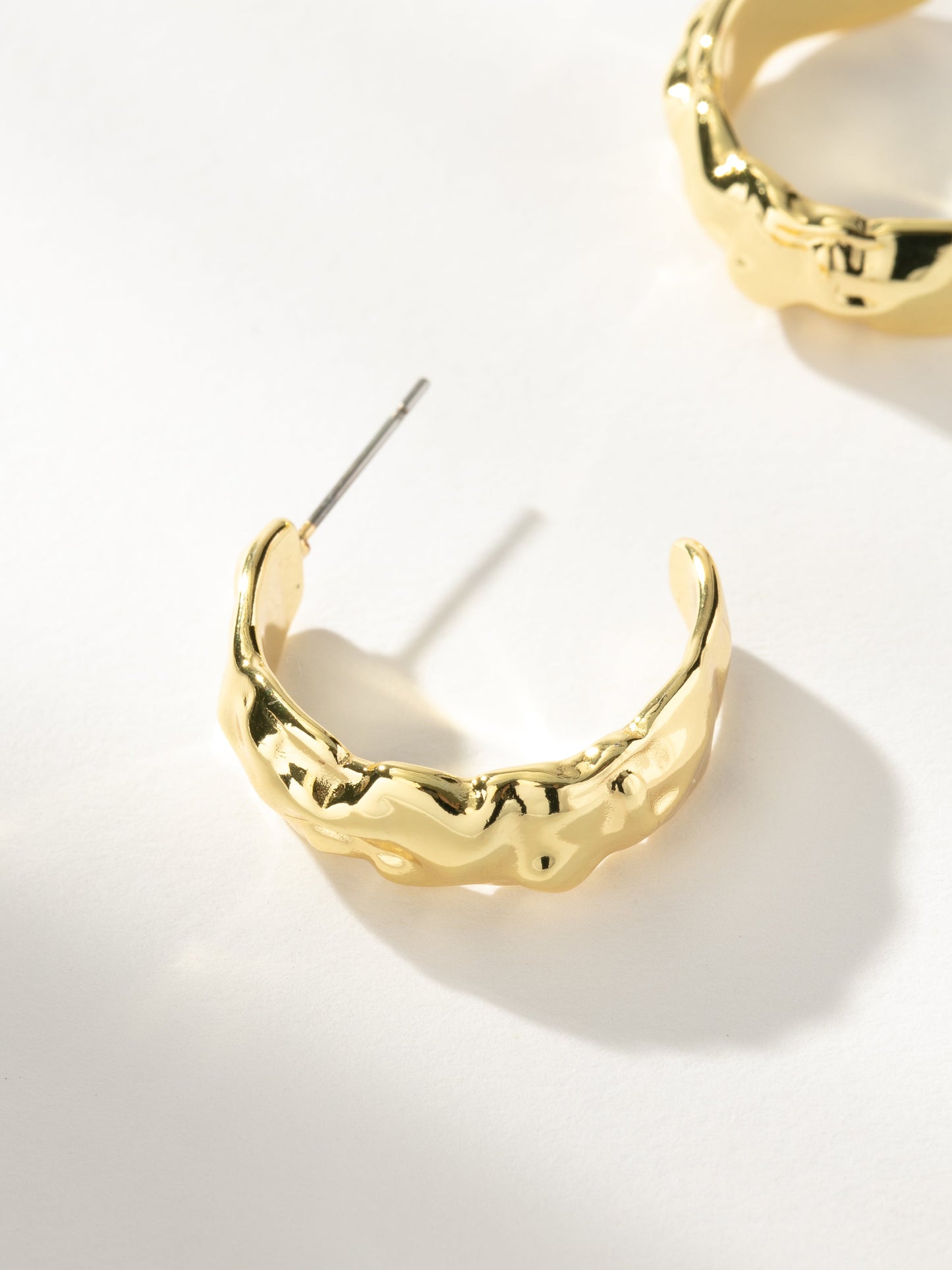 Crushed Hoop Earrings