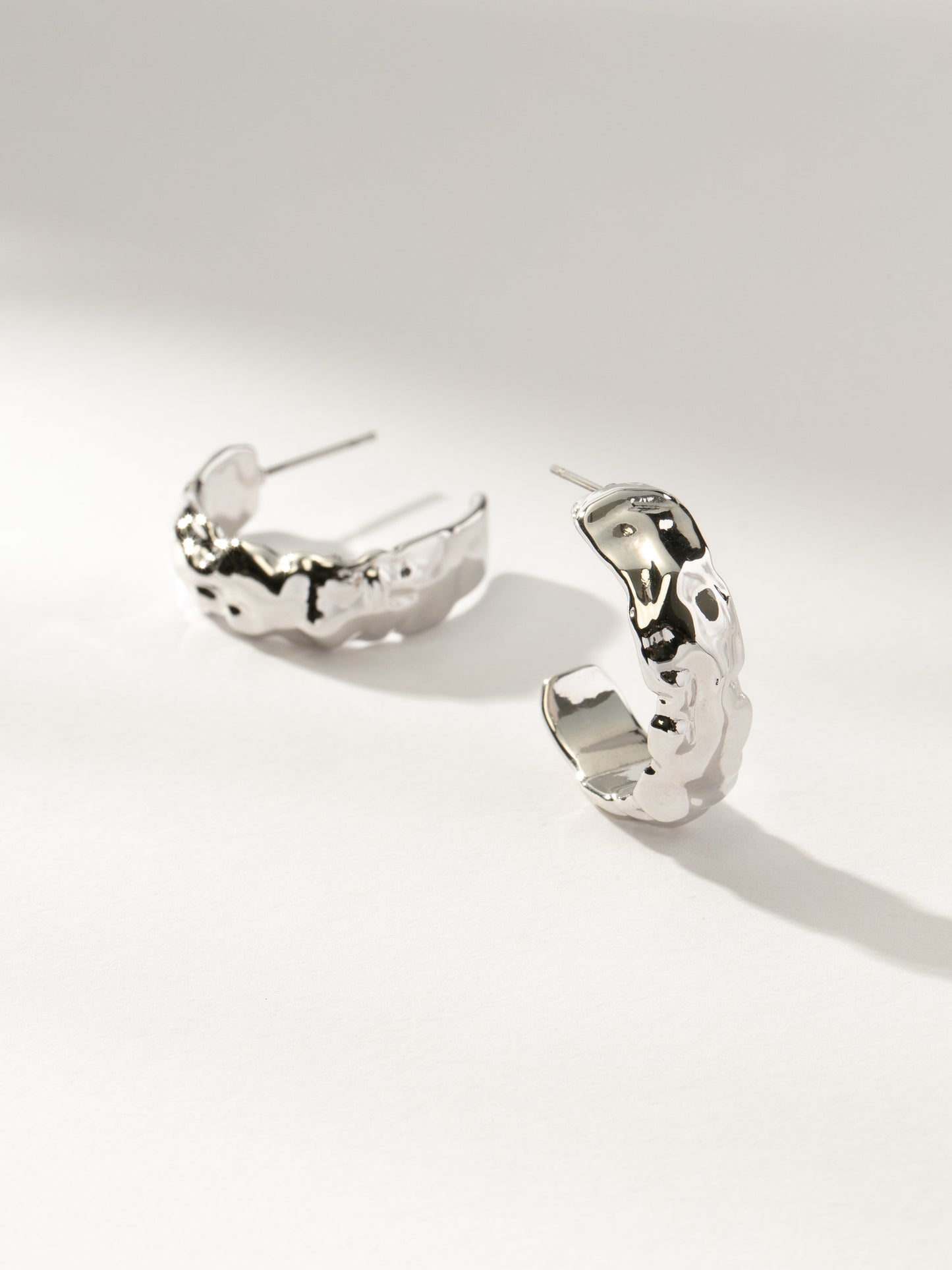 Crushed Hoop Earrings