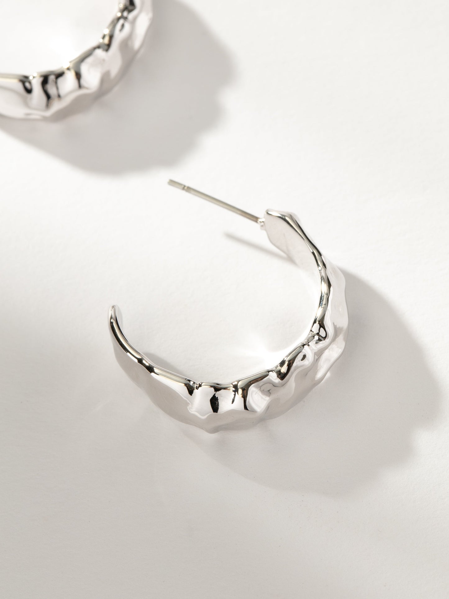 Crushed Hoop Earrings