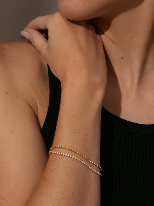 Pulsera de tenis en capas Happy Hour