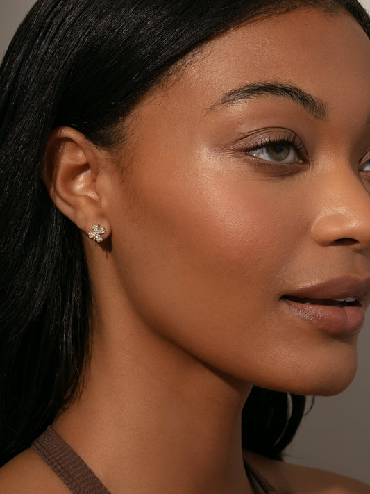 Pendientes de trébol de cuatro hojas