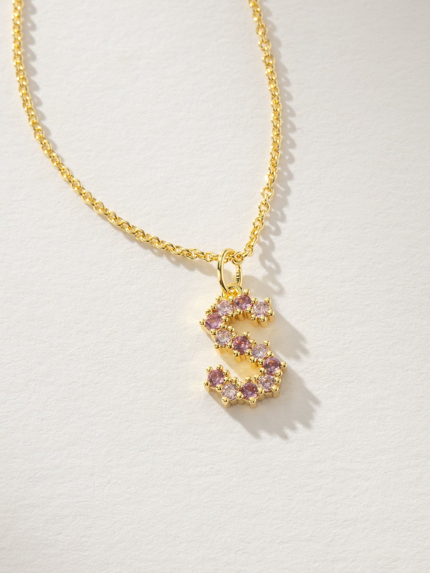 Pretty In Pink Initial Necklace