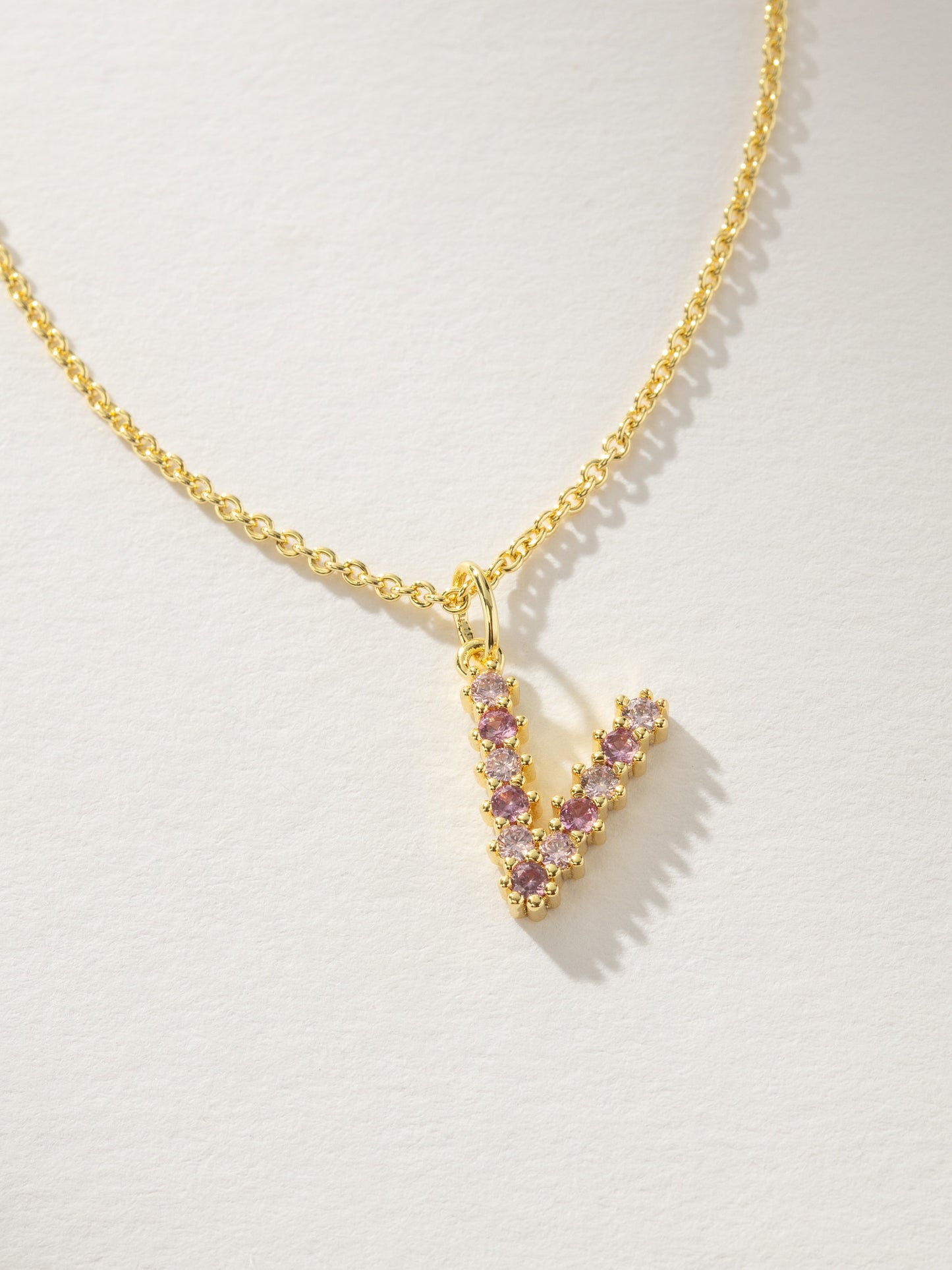 Pretty In Pink Initial Necklace