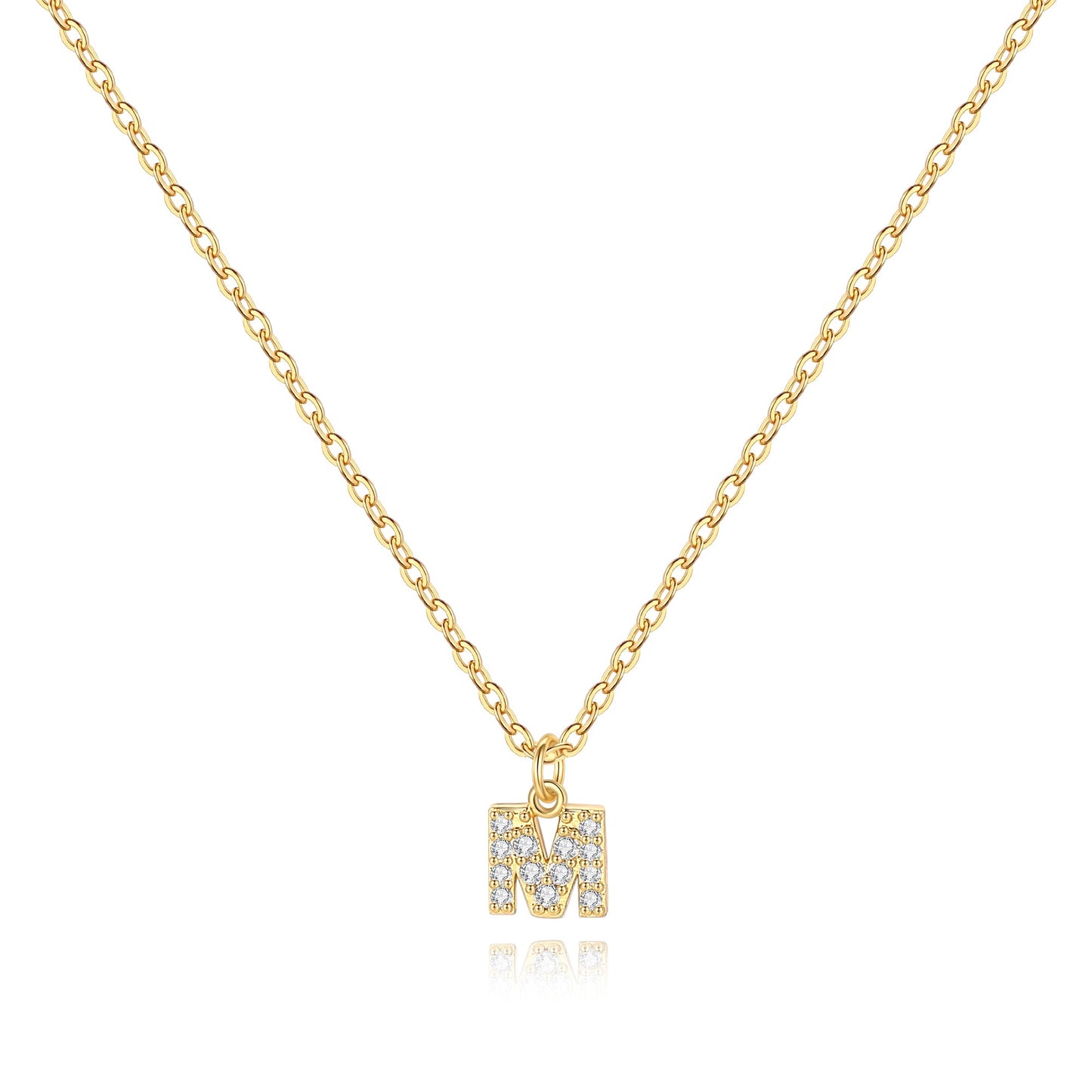 Pavé Uppercase Initial Necklace