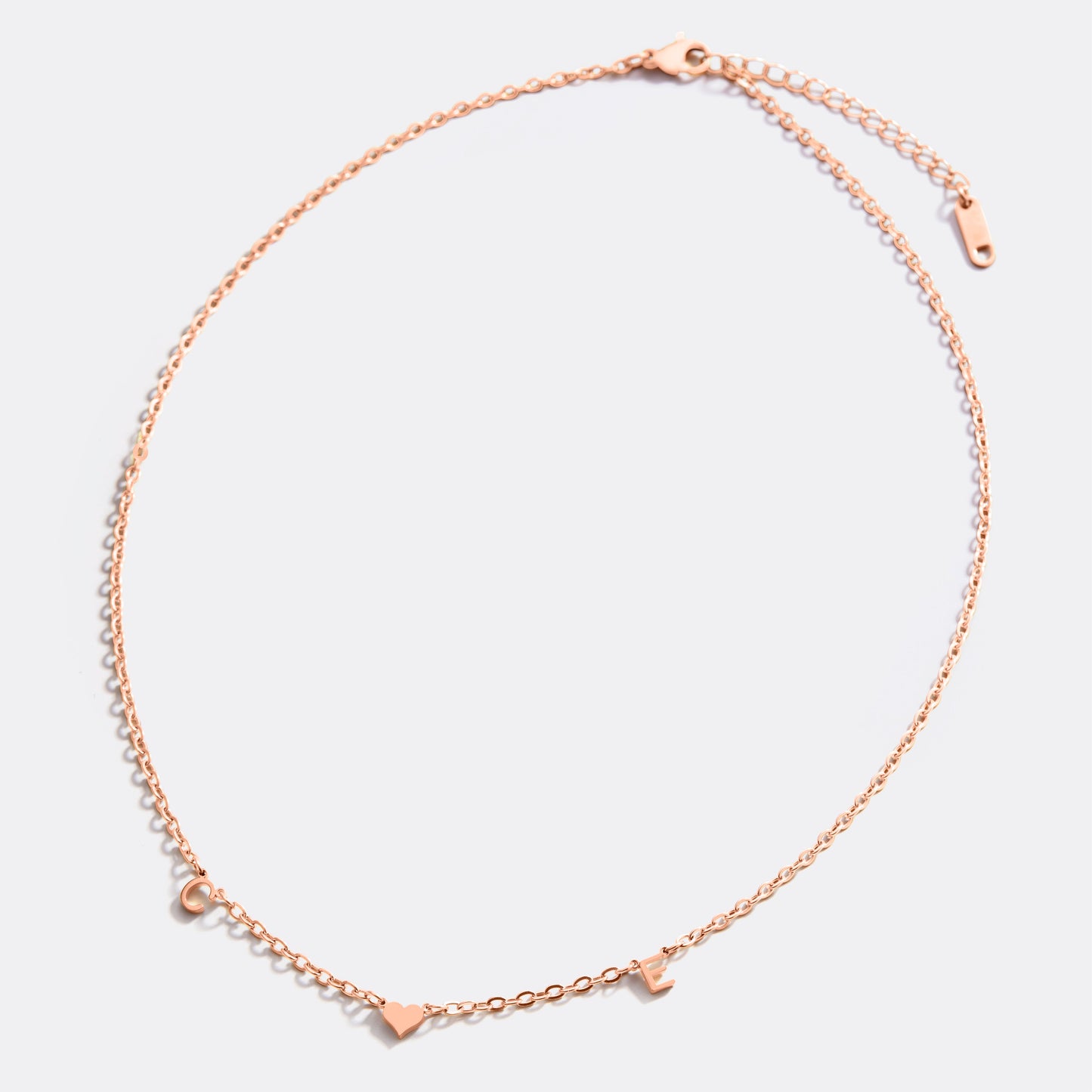 One Heart Initial Necklace
