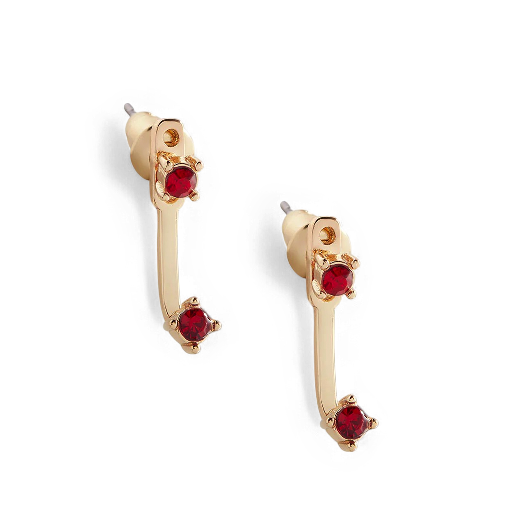 Birthstone Drop Ear Jacket Earrings