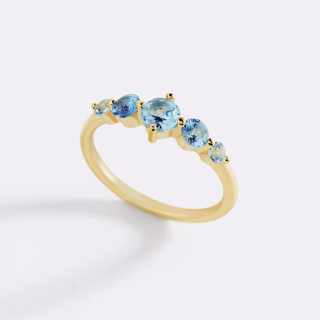 Five Stone Birthstone Statement Ring